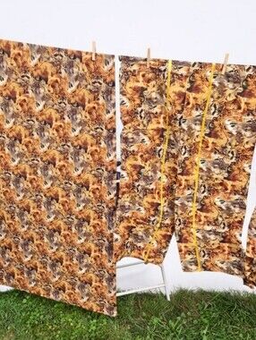 Robert Kaufman "Wilderness Ridge" Curtain Lot – Large Panel (63.5")